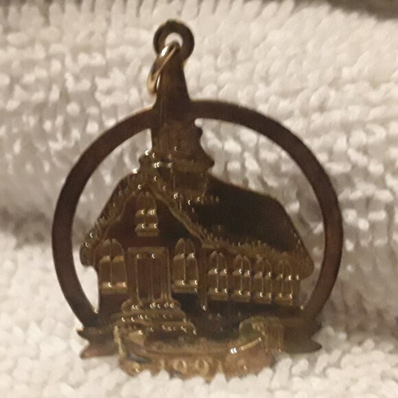 Hallmark Miniature Ornament- Brass Church, 1991 - Picture 1 of 2